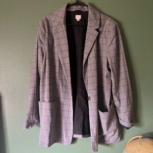 A New Day blazer - gray with black lines